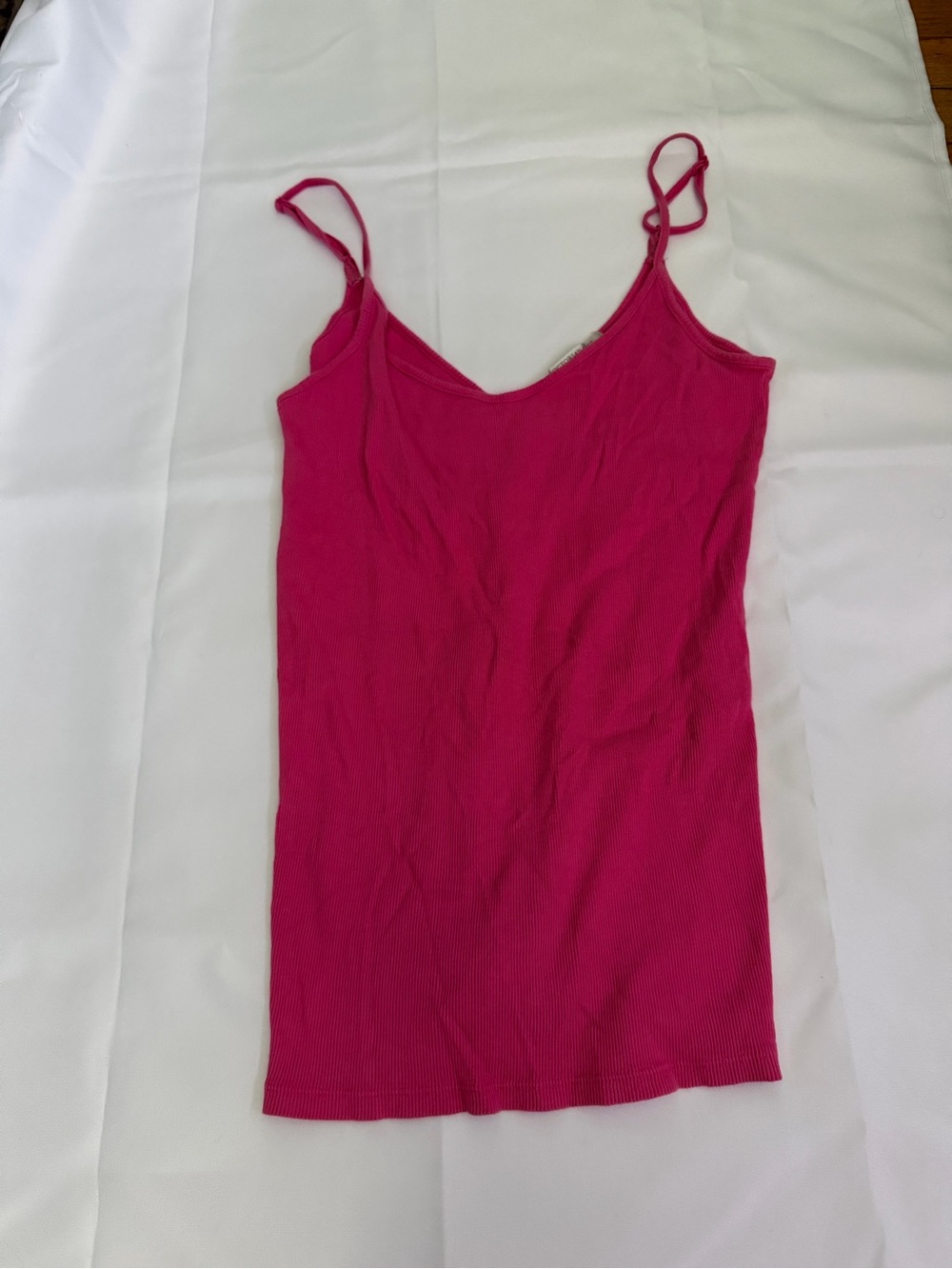 Victoria's Secret Vintage Hot Pink Ribbed Camisole Tank